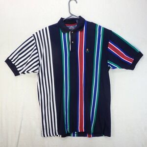 Vintage Gant Rough Weather Polo Shirt Mens‎ Medium Multicolor Striped 90s Rugby